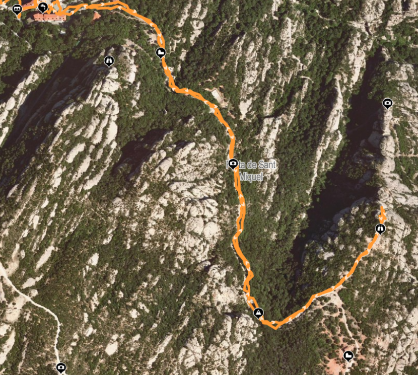 recorrido a la creu de sant miquel desde montserrat